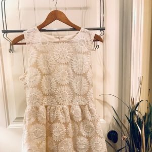 Elision ShiftDress Classic Ivory Daisy Floral Lace
